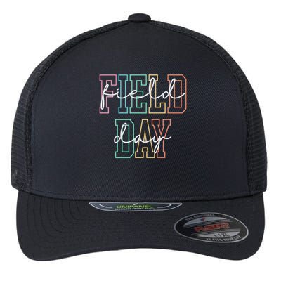 School Field Day Happy Field Day Tee Teacher Life Summer Flexfit Unipanel Trucker Cap