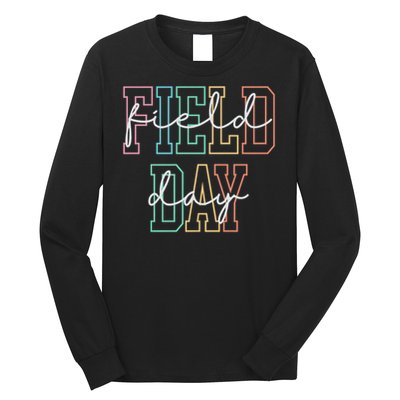 School Field Day Happy Field Day Tee Teacher Life Summer Long Sleeve Shirt