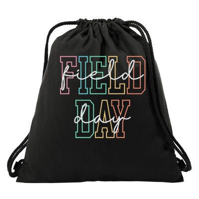 School Field Day Happy Field Day Tee Teacher Life Summer Drawstring Bag