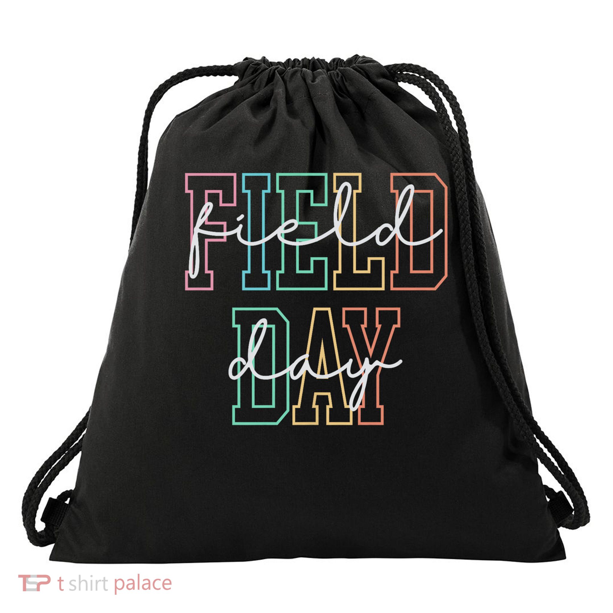 School Field Day Happy Field Day Tee Teacher Life Summer Drawstring Bag