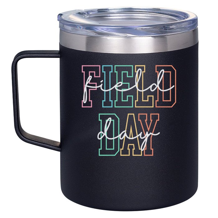 School Field Day Happy Field Day Tee Teacher Life Summer 12oz Stainless Steel Coffee Mug