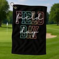 School Field Day Happy Field Day Tee Teacher Life Summer Golf Towel