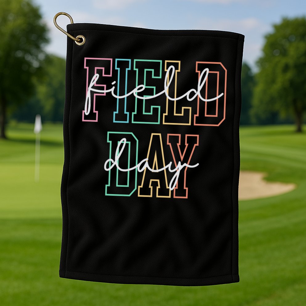 School Field Day Happy Field Day Tee Teacher Life Summer Golf Towel
