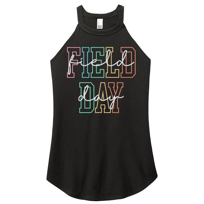 School Field Day Happy Field Day Tee Teacher Life Summer Women's Perfect Tri Rocker Tank