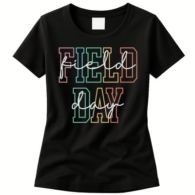 School Field Day Happy Field Day Tee Teacher Life Summer Womens T-Shirt