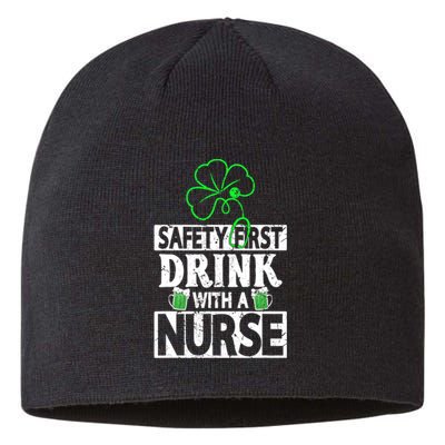 Safety First Drink With A Nurse Shenanigan Clover Irishman Sustainable Beanie