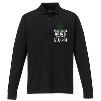 Safety first drink with a Nurse Shenanigan Irishman Performance Long Sleeve Polo