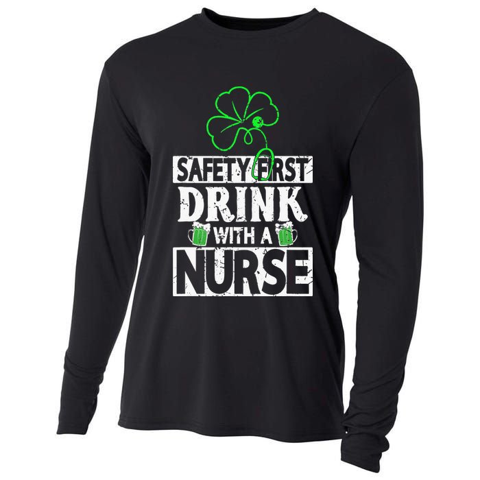 Safety first drink with a Nurse Shenanigan Irishman Cooling Performance Long Sleeve Crew