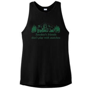 Smokey's Friends Don't Play with Matches Funny Saying Ladies PosiCharge Tri-Blend Wicking Tank