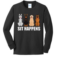 S Funny Dog Training Art For Dog Lover Puppy Pet Vneck Kids Long Sleeve Shirt