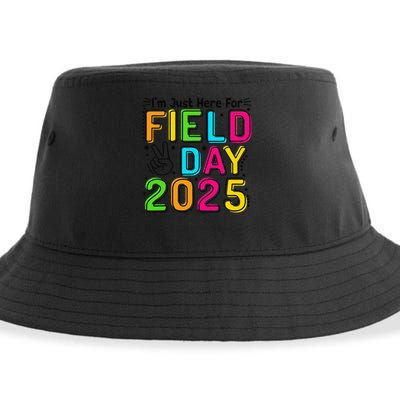 School Field Day Teacher Im Just Here For Field Day 2025 Sustainable Bucket Hat