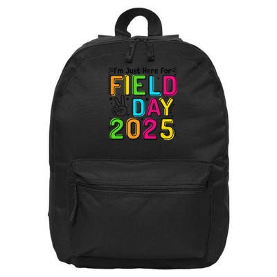 School Field Day Teacher Im Just Here For Field Day 2025 16 in Basic Backpack
