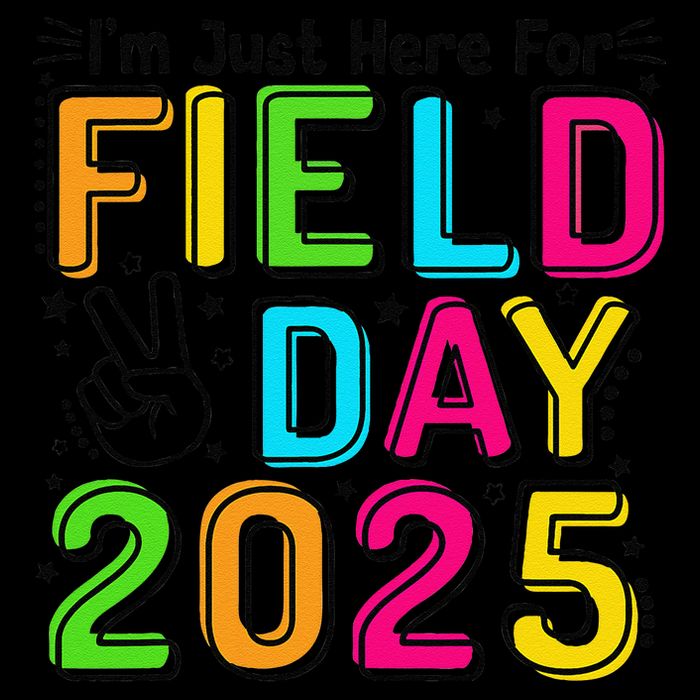 School Field Day Teacher Im Just Here For Field Day 2025 Short Acrylic Beanie