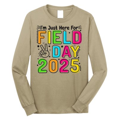 School Field Day Teacher Im Just Here For Field Day 2025 Long Sleeve Shirt