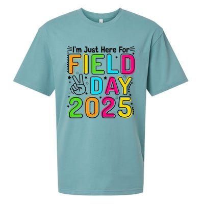 School Field Day Teacher Im Just Here For Field Day 2025 Sueded Cloud Jersey T-Shirt