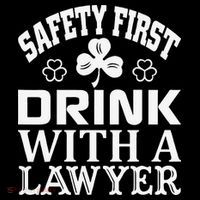 Safety First Drink With A Lawyer Saint Patriks Youth Performance Sprint T-Shirt