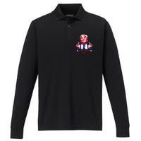 Satirical Finger Deprogramming Design Performance Long Sleeve Polo