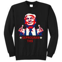 Satirical Finger Deprogramming Design Sweatshirt