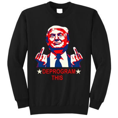 Satirical Finger Deprogramming Design Sweatshirt