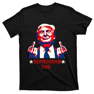 Satirical Finger Deprogramming Design T-Shirt