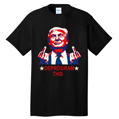 Satirical Finger Deprogramming Design Tall T-Shirt