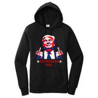 Satirical Finger Deprogramming Design Women's Pullover Hoodie