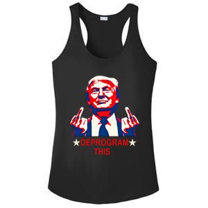 Satirical Finger Deprogramming Design Ladies PosiCharge Competitor Racerback Tank