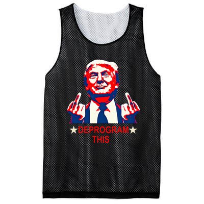 Satirical Finger Deprogramming Design Mesh Reversible Basketball Jersey Tank