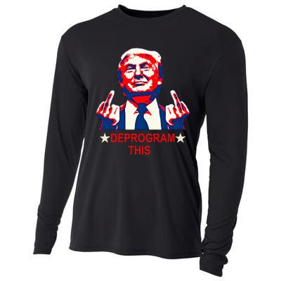 Satirical Finger Deprogramming Design Cooling Performance Long Sleeve Crew