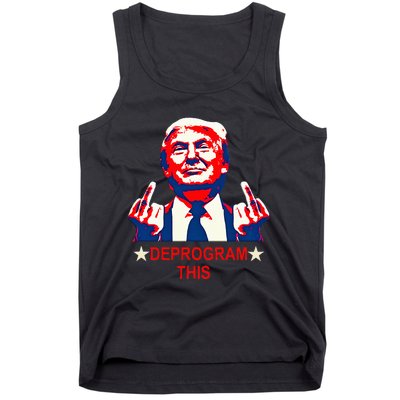 Satirical Finger Deprogramming Design Tank Top