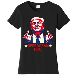 Satirical Finger Deprogramming Design Women's T-Shirt