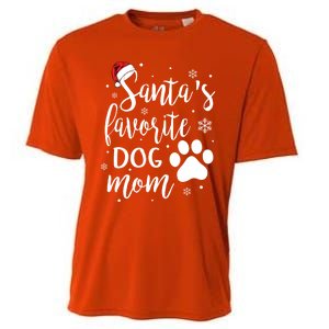 SantaS Favorite Dog Mom Christmas Birthday Dog Lovers Gift Cooling Performance Crew T-Shirt