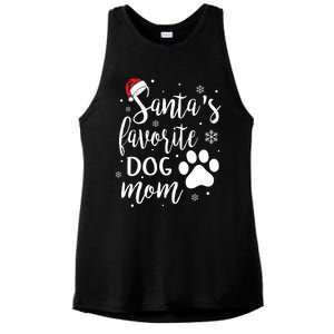 SantaS Favorite Dog Mom Christmas Birthday Dog Lovers Gift Ladies PosiCharge Tri-Blend Wicking Tank