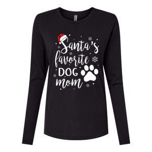 SantaS Favorite Dog Mom Christmas Birthday Dog Lovers Gift Womens Cotton Relaxed Long Sleeve T-Shirt