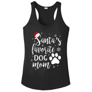 SantaS Favorite Dog Mom Christmas Birthday Dog Lovers Gift Ladies PosiCharge Competitor Racerback Tank