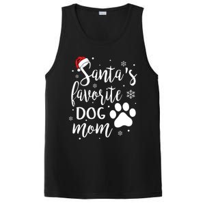 SantaS Favorite Dog Mom Christmas Birthday Dog Lovers Gift PosiCharge Competitor Tank