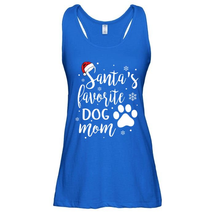 SantaS Favorite Dog Mom Christmas Birthday Dog Lovers Gift Ladies Essential Flowy Tank