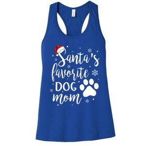 SantaS Favorite Dog Mom Christmas Birthday Dog Lovers Gift Women's Racerback Tank