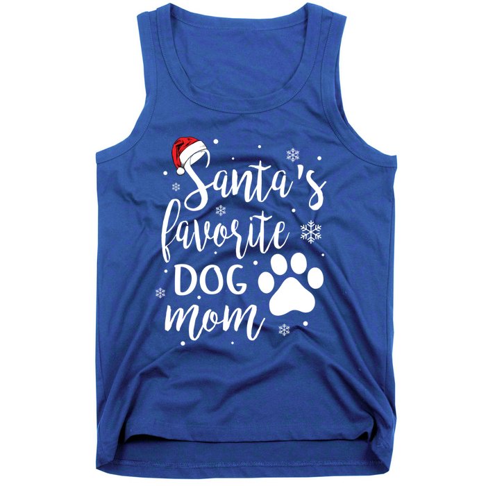 SantaS Favorite Dog Mom Christmas Birthday Dog Lovers Gift Tank Top