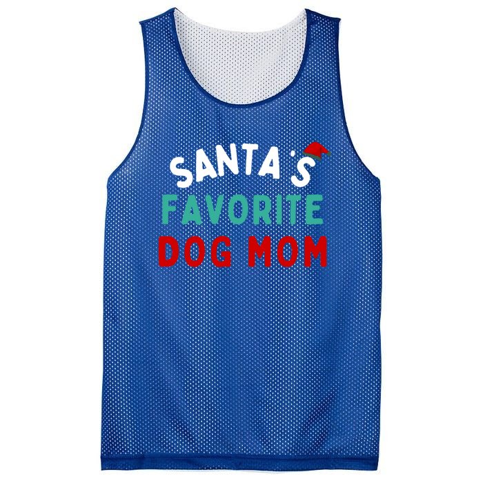 SantaS Favorite Dog Mom Funny Dog Santa Dog Mom Christmas Meaningful Gift Mesh Reversible Basketball Jersey Tank