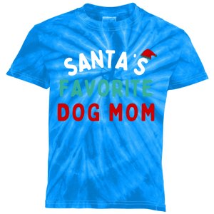 SantaS Favorite Dog Mom Funny Dog Santa Dog Mom Christmas Meaningful Gift Kids Tie-Dye T-Shirt