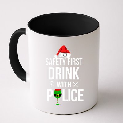 Safety First Drink With Police Christmas Mug