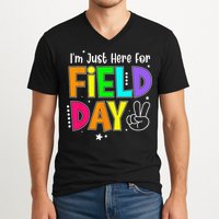 School Field Day Teacher I'm Just Here For Field Day V-Neck T-Shirt