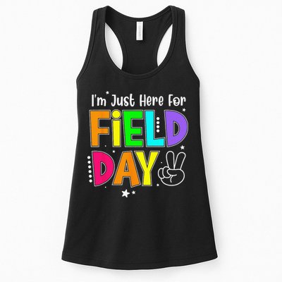 School Field Day Teacher I'm Just Here For Field Day Womens Tank Top