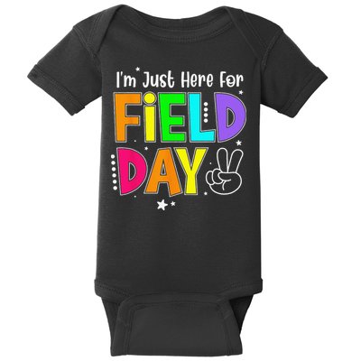 School Field Day Teacher I'm Just Here For Field Day Baby Bodysuit