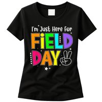 School Field Day Teacher I'm Just Here For Field Day Womens T-Shirt