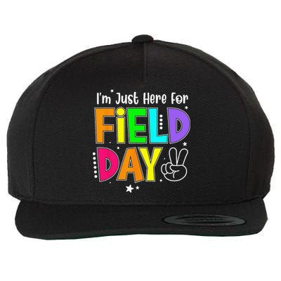 School Field Day Teacher I'm Just Here For Field Day Wool Snapback Cap