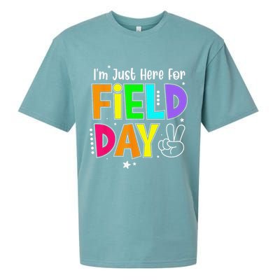 School Field Day Teacher I'm Just Here For Field Day Sueded Cloud Jersey T-Shirt