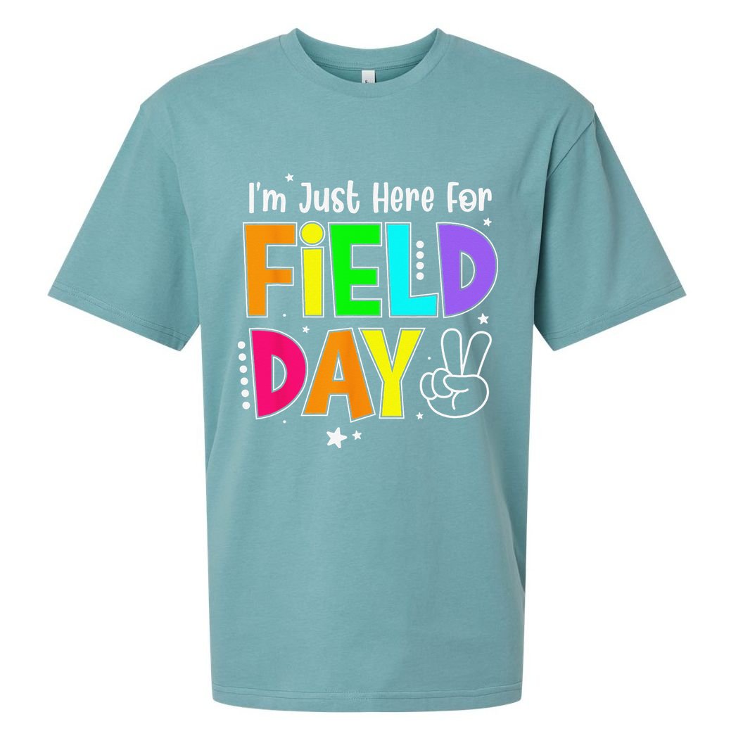 School Field Day Teacher I'm Just Here For Field Day Sueded Cloud Jersey T-Shirt