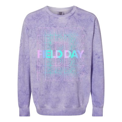 School Field Day Colorblast Crewneck Sweatshirt